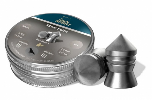 Пули пневматические H&N Silver Point 4,5 мм 0,75 грамм (500 шт)