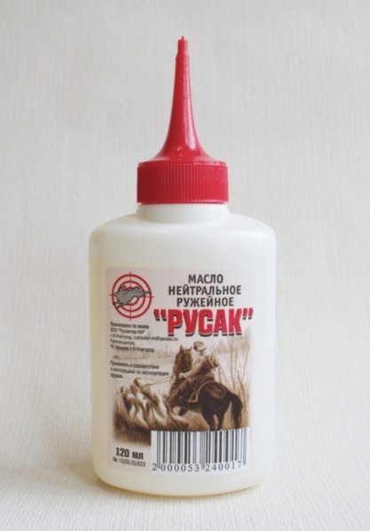 Масло ружейное нейтральное ''Русак'' 120 мл.