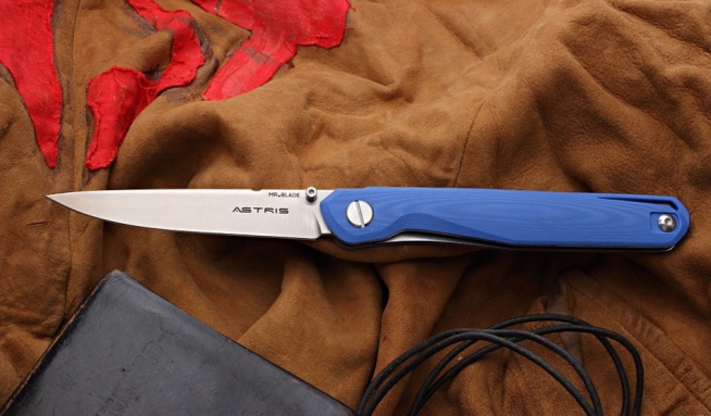 Нож склад. Mr. Blade ''ASTRIS'' blue handle автограф