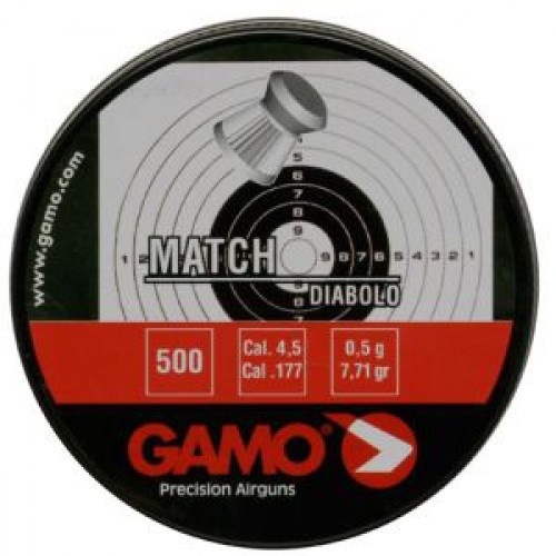 Пули пневматические GAMO Match 4,5 мм 0,49 грамма (500 шт.)