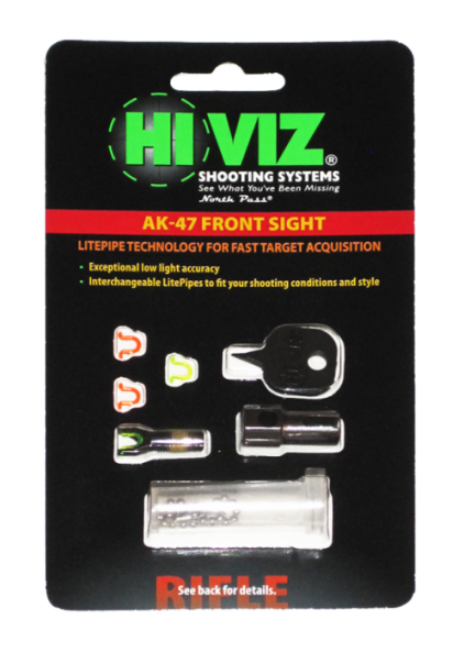 HiViz мушка для AK (сайга,тигр,вепрь) в компл. 2 зел. и 2 крас.