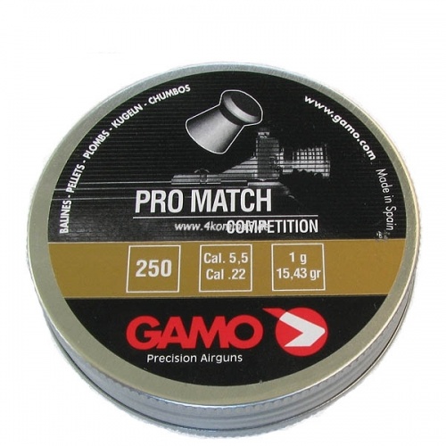 Пули пневматические GAMO Pro Match 4,5 мм 0,49 грамма (250 шт.)