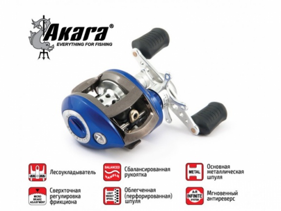 Мультипликаторная катушка Akara Sigeria SR 6+1 кастинг+смазка