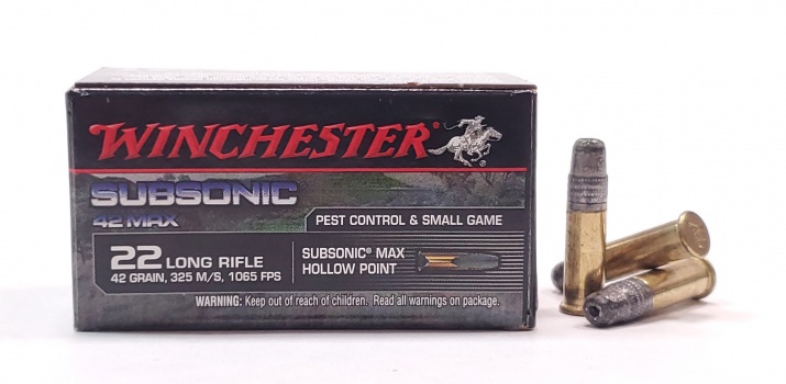 Патрон Winchester .22LR Subsonic Max HP (2,72 гр.) 50 шт.