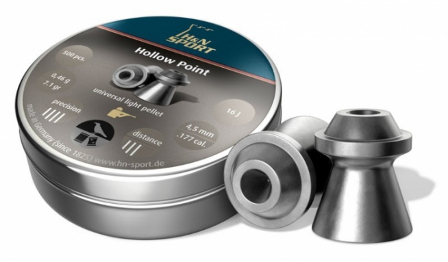 Пули для пневматики H&N Hollow Point 4,5мм 0,46 грамма (500 шт.)